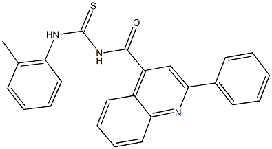 N-(2-methylphenyl)-N'-[(2-phenyl-4-quinolinyl)carbonyl]thiourea 结构式