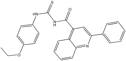 N-(4-ethoxyphenyl)-N'-[(2-phenyl-4-quinolinyl)carbonyl]thiourea 结构式