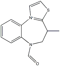 6-formyl-4-methyl-4H,5H,6H-[1,3]thiazolo[3,2-a][1,5]benzodiazepin-11-ium 结构式