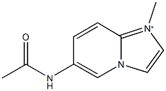 6-(acetylamino)-1-methylimidazo[1,2-a]pyridin-1-ium 结构式
