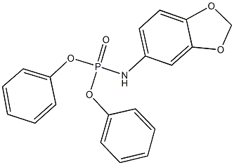 diphenyl 1,3-benzodioxol-5-ylamidophosphate 结构式