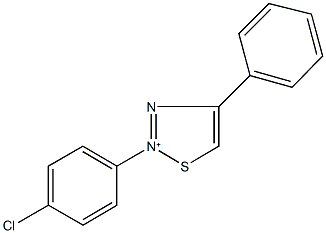 2-(4-chlorophenyl)-4-phenyl-1,2,3-thiadiazol-2-ium 结构式