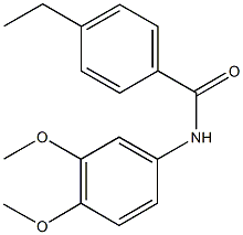 N-(3,4-dimethoxyphenyl)-4-ethylbenzamide 结构式