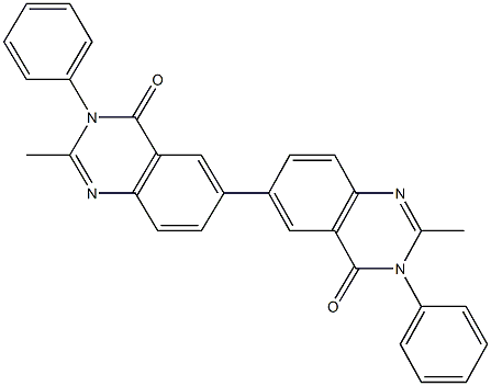 2,2'-dimethyl-3,3'-diphenyl-6,6'-bis[4(3H)-quinazolinone] 结构式