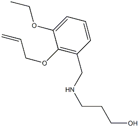 3-{[2-(allyloxy)-3-ethoxybenzyl]amino}-1-propanol 结构式