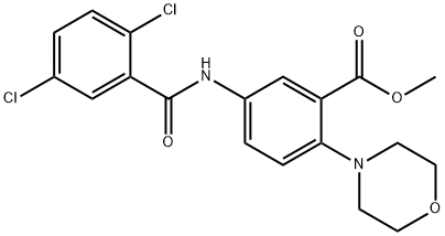 methyl 5-[(2,5-dichlorobenzoyl)amino]-2-(4-morpholinyl)benzoate 结构式