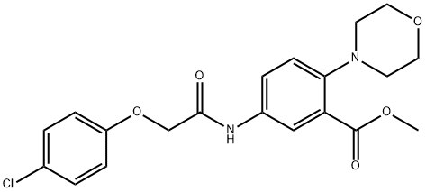 methyl 5-{[(4-chlorophenoxy)acetyl]amino}-2-(4-morpholinyl)benzoate 结构式