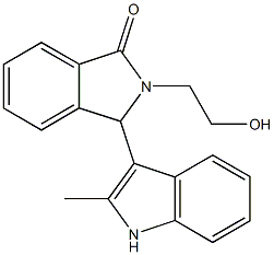 2-(2-hydroxyethyl)-3-(2-methyl-1H-indol-3-yl)-1-isoindolinone 结构式