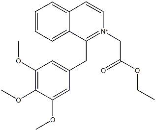 2-(2-ethoxy-2-oxoethyl)-1-(3,4,5-trimethoxybenzyl)isoquinolinium 结构式