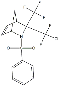 3-[chloro(difluoro)methyl]-2-(phenylsulfonyl)-3-(trifluoromethyl)-2-azabicyclo[2.2.1]hept-5-ene 结构式