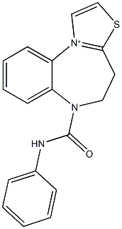 6-(anilinocarbonyl)-4H,5H,6H-[1,3]thiazolo[3,2-a][1,5]benzodiazepin-11-ium 结构式