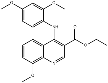 ethyl 4-(2,4-dimethoxyanilino)-8-methoxy-3-quinolinecarboxylate 结构式