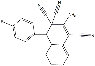 2-amino-4-(4-fluorophenyl)-4a,5,6,7-tetrahydro-1,3,3(4H)-naphthalenetricarbonitrile 结构式