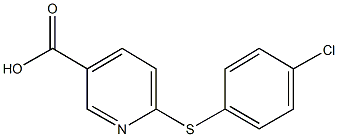 6-[(4-chlorophenyl)sulfanyl]nicotinic acid 结构式