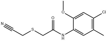 N-(4-chloro-2-methoxy-5-methylphenyl)-2-[(cyanomethyl)sulfanyl]acetamide 结构式