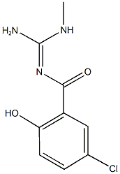 N''-(5-chloro-2-hydroxybenzoyl)-N-methylguanidine 结构式