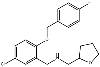 N-{5-chloro-2-[(4-fluorobenzyl)oxy]benzyl}-N-(tetrahydro-2-furanylmethyl)amine 结构式