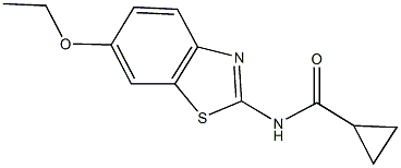 N-(6-ethoxy-1,3-benzothiazol-2-yl)cyclopropanecarboxamide 结构式