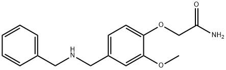 2-{4-[(benzylamino)methyl]-2-methoxyphenoxy}acetamide 结构式