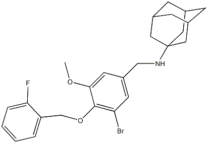 N-(1-adamantyl)-N-{3-bromo-4-[(2-fluorobenzyl)oxy]-5-methoxybenzyl}amine 结构式