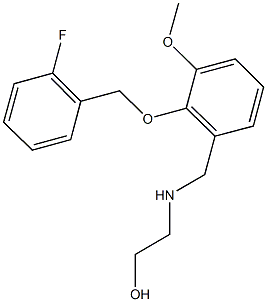 2-({2-[(2-fluorobenzyl)oxy]-3-methoxybenzyl}amino)ethanol 结构式