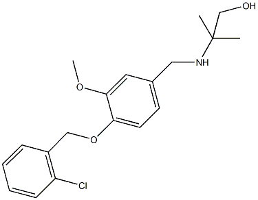 2-({4-[(2-chlorobenzyl)oxy]-3-methoxybenzyl}amino)-2-methyl-1-propanol 结构式