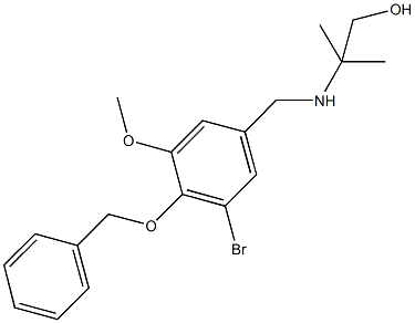 2-{[4-(benzyloxy)-3-bromo-5-methoxybenzyl]amino}-2-methyl-1-propanol 结构式