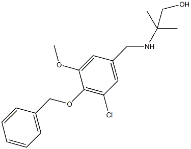 2-{[4-(benzyloxy)-3-chloro-5-methoxybenzyl]amino}-2-methyl-1-propanol 结构式