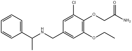 2-(2-chloro-6-ethoxy-4-{[(1-phenylethyl)amino]methyl}phenoxy)acetamide 结构式
