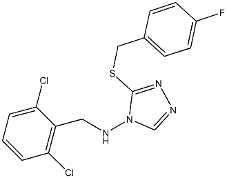 N-(2,6-dichlorobenzyl)-N-{3-[(4-fluorobenzyl)sulfanyl]-4H-1,2,4-triazol-4-yl}amine 结构式