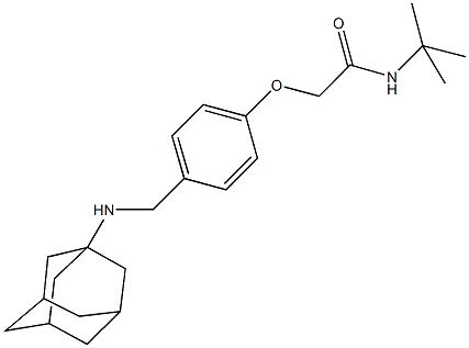 2-{4-[(1-adamantylamino)methyl]phenoxy}-N-(tert-butyl)acetamide 结构式