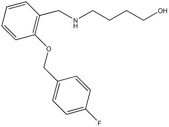 4-({2-[(4-fluorobenzyl)oxy]benzyl}amino)-1-butanol 结构式