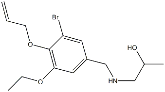 1-{[4-(allyloxy)-3-bromo-5-ethoxybenzyl]amino}-2-propanol 结构式