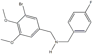 N-(3-bromo-4,5-dimethoxybenzyl)-N-(4-fluorobenzyl)amine 结构式