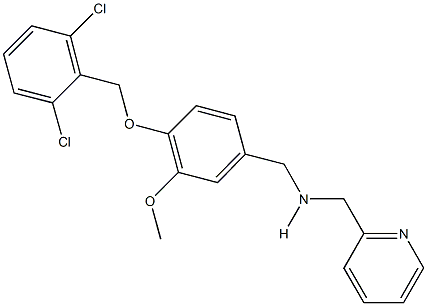 N-{4-[(2,6-dichlorobenzyl)oxy]-3-methoxybenzyl}-N-(2-pyridinylmethyl)amine 结构式