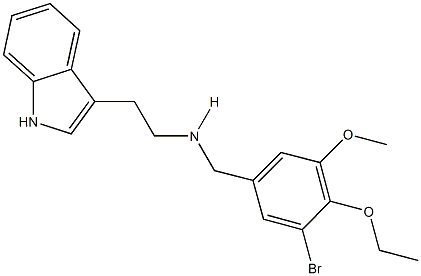 N-(3-bromo-4-ethoxy-5-methoxybenzyl)-N-[2-(1H-indol-3-yl)ethyl]amine 结构式