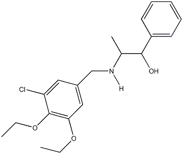 2-[(3-chloro-4,5-diethoxybenzyl)amino]-1-phenyl-1-propanol 结构式