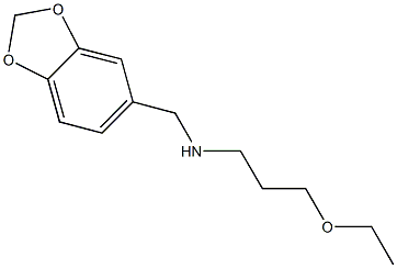 N-(1,3-benzodioxol-5-ylmethyl)-N-(3-ethoxypropyl)amine 结构式