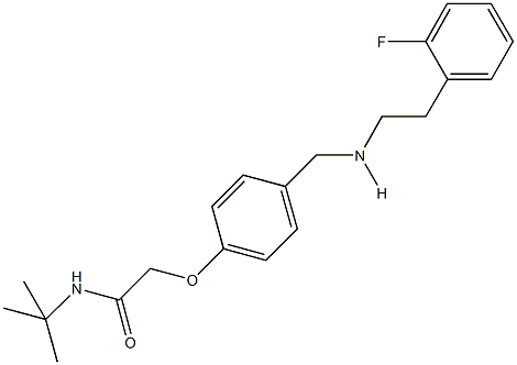 N-(tert-butyl)-2-[4-({[2-(2-fluorophenyl)ethyl]amino}methyl)phenoxy]acetamide 结构式