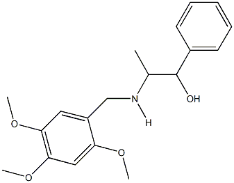 1-phenyl-2-[(2,4,5-trimethoxybenzyl)amino]-1-propanol 结构式