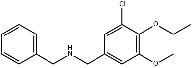 N-benzyl-N-(3-chloro-4-ethoxy-5-methoxybenzyl)amine 结构式