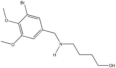 4-[(3-bromo-4,5-dimethoxybenzyl)amino]-1-butanol 结构式