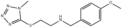 N-(4-methoxybenzyl)-N-{2-[(1-methyl-1H-tetraazol-5-yl)sulfanyl]ethyl}amine 结构式