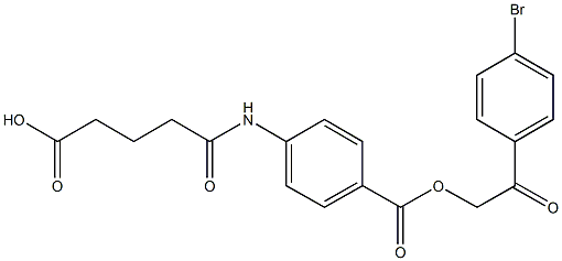 5-(4-{[2-(4-bromophenyl)-2-oxoethoxy]carbonyl}anilino)-5-oxopentanoic acid 结构式