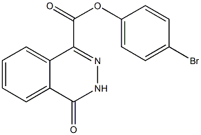 4-bromophenyl 4-oxo-3,4-dihydro-1-phthalazinecarboxylate 结构式