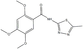 2,4,5-trimethoxy-N-(5-methyl-1,3,4-thiadiazol-2-yl)benzamide 结构式