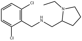 N-(2,6-dichlorobenzyl)-N-[(1-ethyl-2-pyrrolidinyl)methyl]amine 结构式