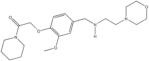 N-{3-methoxy-4-[2-oxo-2-(1-piperidinyl)ethoxy]benzyl}-N-[2-(4-morpholinyl)ethyl]amine 结构式