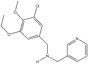 N-(3-chloro-5-ethoxy-4-methoxybenzyl)-N-(3-pyridinylmethyl)amine 结构式