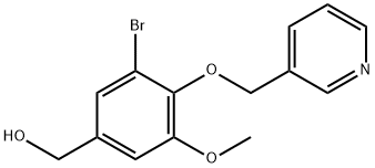 [3-bromo-5-methoxy-4-(3-pyridinylmethoxy)phenyl]methanol 结构式